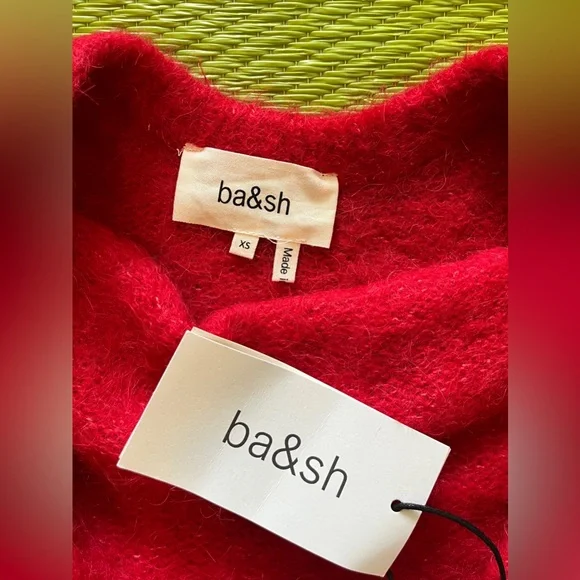 ba&sh Red Crew Neck Sweater - Picture 5 of 9